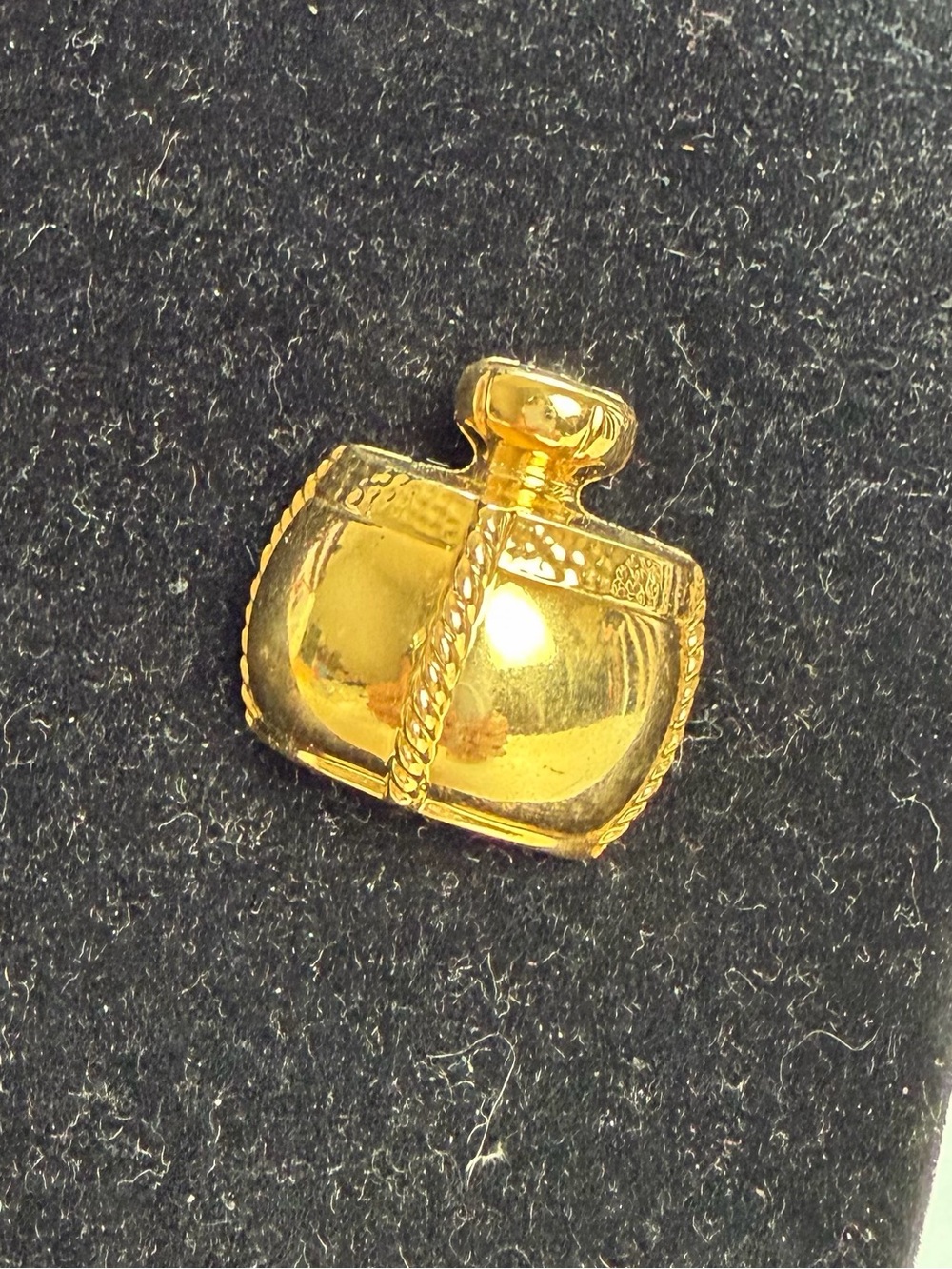 Yves Saint Laurent Gold Perfume Bottle Brooch
